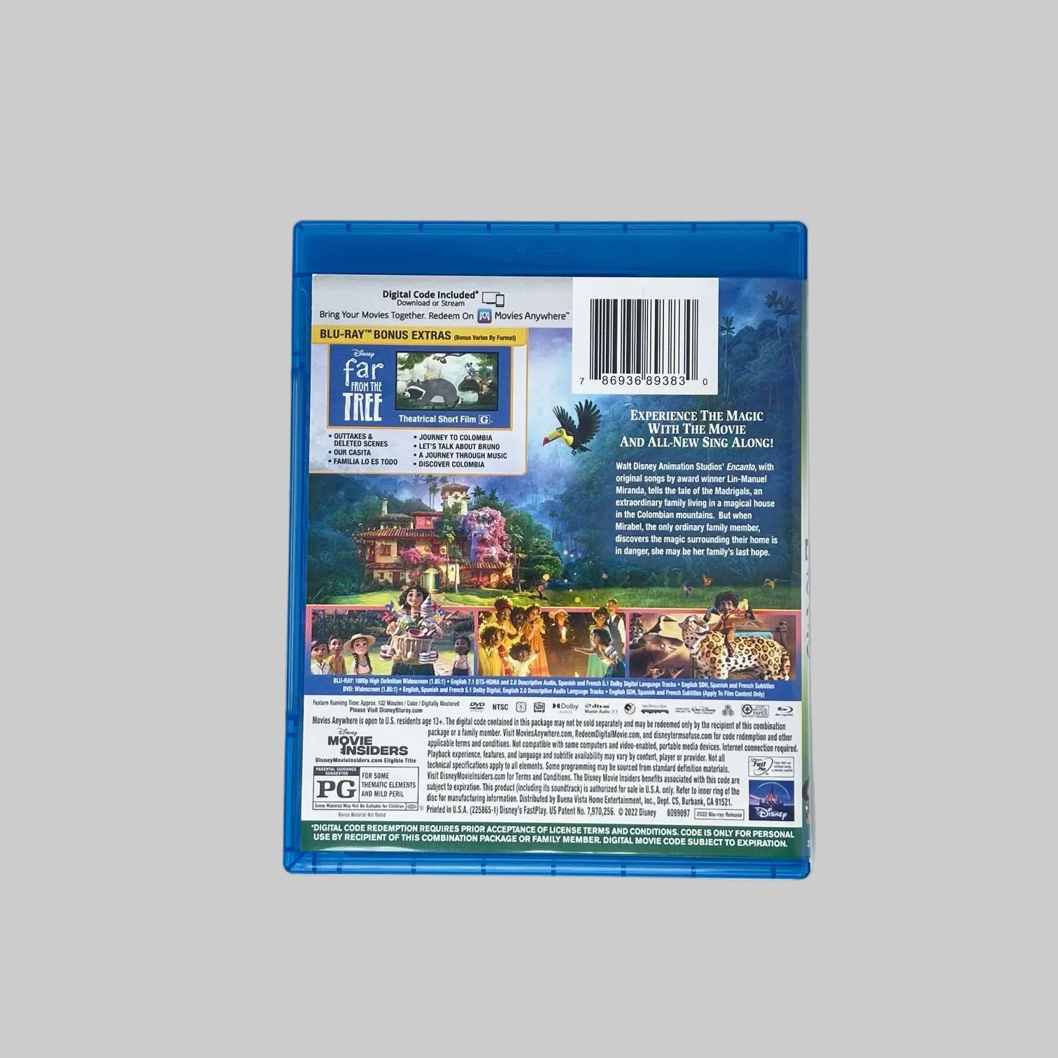 Encanto Blu-ray + DVD + Digital Copy, Pre-Owned