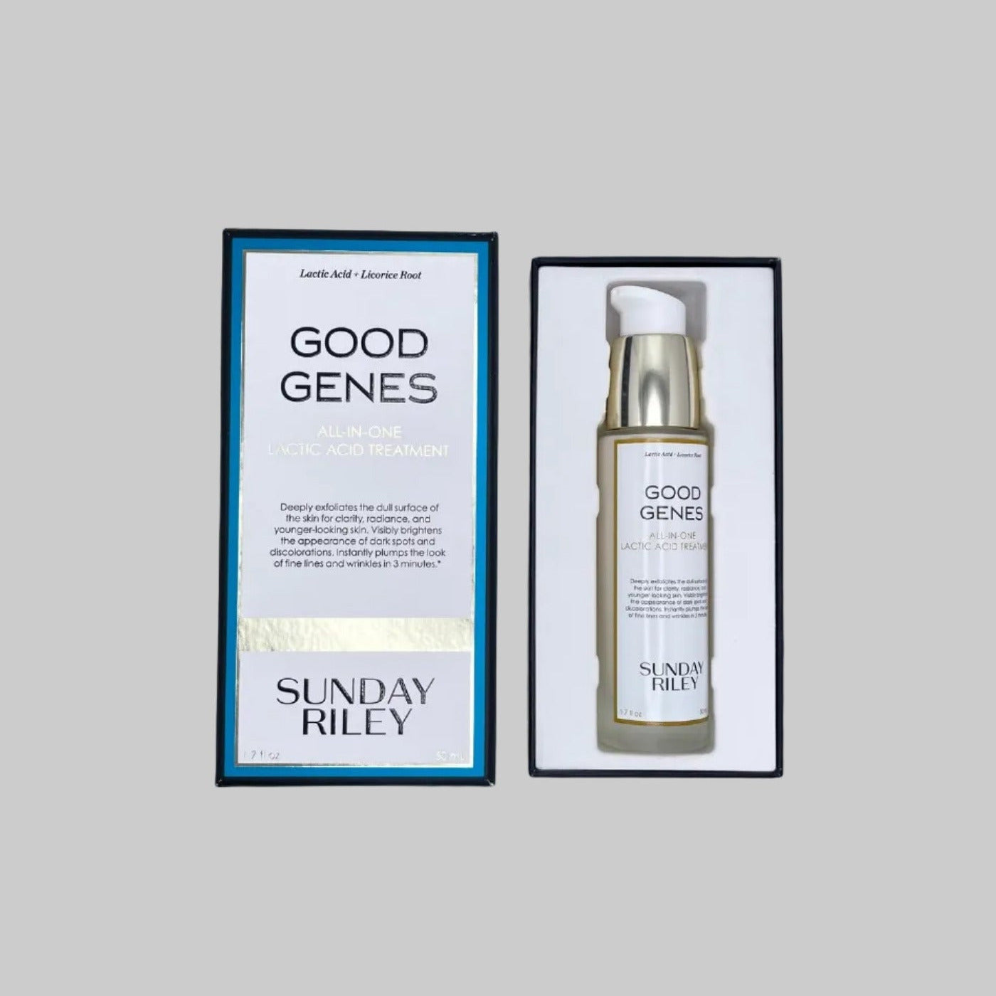 Sunday Riley Good Genes skincare product and packaging on a white background